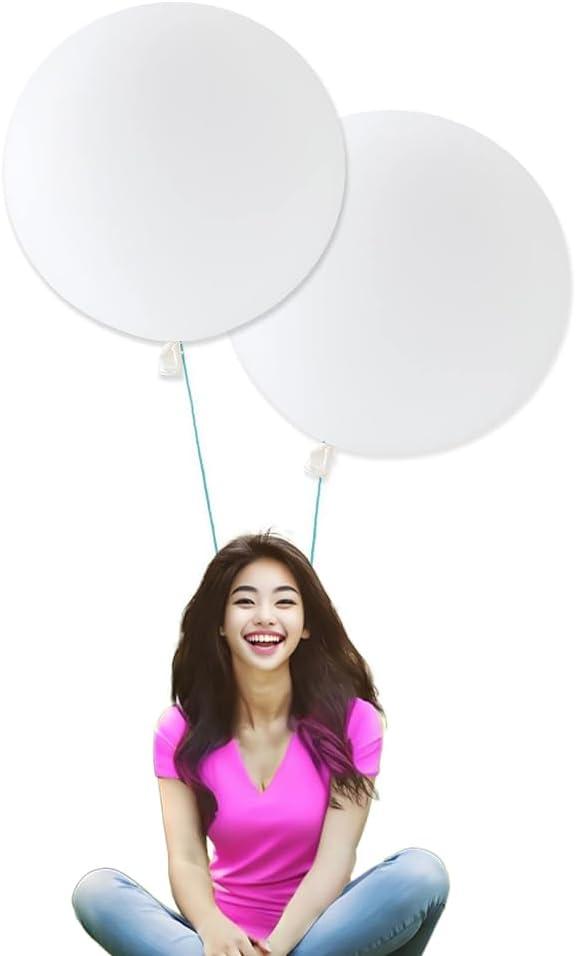 IN-JOOYAA 15Pcs 24 Inch Balloons White Giant Round Balloons Large Balloon For Wedding Baby Shower Birthday Party Decorations