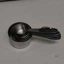 EDELIN Measuring Cups and Magnetic Measuring Spoons Set, Stainless Steel 5 Cups and 7 Spoons (Black)