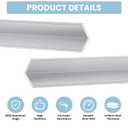 2Pcs Aluminum Angle Stock 6063-48" Long x 1" Wide x 1/8" Thick | 90 Degree Angled Aluminum for Extrusion Structural & Architectural, Frames, Railings, Corner Guards, DIY Projects
