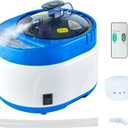 ZONEMEL Sauna Steamer Portable Pot 4 Liters, Stainless Steel Steam Generator with Remote Control, Spa Machine with Timer Display Mist Moisturizing for Body Detox, Home Spa (Blue, US Plug)