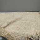 Collive Washable Area Rug 3' x 5', Modern Farmhouse Woven Kitchen Rugs, Tan/Cream Indoor Outddor Mat Braided Throw Carpet for Entryway Bedroom Nursery Laundry Living Room