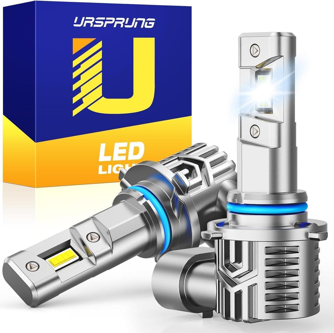 Ursprung 9005 led Bulbs,900% 50,000LM Brightness HB3 Bulbs,6500K Cool White,Plug and Play, Replacement fog bulb,Quick Installation,Pack of 2
