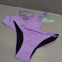Beautikini Period Swimwear for Teens Menstrual Leakproof Taylor Bikini Top Period Bikini Swimsuit Bathing Suit for Teens Girl (Small, Lavender Purple)