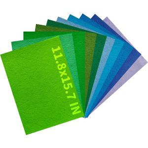 20 Pack Felt Sheets 11.8 x 15.7 Inch, Soft Assorted Craft Felt Fabric Sheets for DIY Sewing, Patchwork, st Patricks Day Accessories (Magical Meadow Mix)