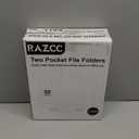 Two Pocket Folders, RAZCC 50 Pack 2 Pocket Folders Fit Letter Size Paper, Paper Folders with Pockets for School Office Business Home (Blue)