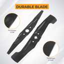 72531-VH7-000 & 72511-VH7-000 Lawn Mower Blade Compatible with 21 inch Deck Hon da HRX217 HRX537 HRX537C HRR216PKU HRR216VYU HRX217K1 HRX217K2 HRX217K3 HRX217K4 MicroCut Twin Blade Set