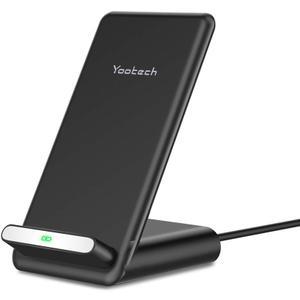 Yootech Fast Wireless Charger,10W Max Wireless Charging Stand,Compatible with iPhone 13/13 Pro/13 Mini/13 Pro Max/SE 2022/12/SE 2020/11/XR/XS/X/8,Galaxy S22/S22 Ultra/S21/S20/S10(No AC Adapter)
