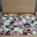 NUPTIO Large Flower Balls for Centerpieces - 10 Pcs 13.8in Diameter Dusty Rose & White Artificial Flower Ball Arrangement Bouquet Wedding Centerpieces for Tables - Fake Rose Flowers for Weddings Decor