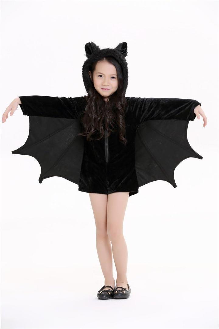 Cozy Bat Jumpsuit Halloween Party Animal Costume Cosplay (M (Height: 120-145 cm))