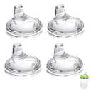 Spout Sippy Cup Nipples for Comotomo Baby Bottles, Transition Cup Food Grade Silicone Soft Nipple, 6m+, Pack of 4