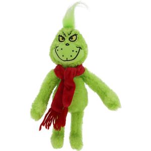 RELIGES 10" Green Christmas Monster Plush Toy  Soft Christmas Stuffed Animal Doll for Boys and Girls, Perfect for Christmas Decorations and Gifts (Red-B)