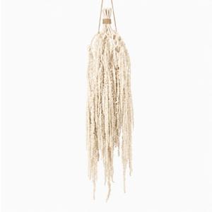 Natural Dried Wisteria Hanging Flowers - 30 Inch Bleached White Amaranthus Vine for Wedding Arch, Boho Home Decor, Wall Floral Arrangement and Vase Filler (12, White)