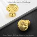 Probrico 5 Pack Gold Cabinet Knobs Vintage Drawer Knobs Zinc Alloy Cabinet Hardware for Kitchen Cupboard Dresser and Wardrobe