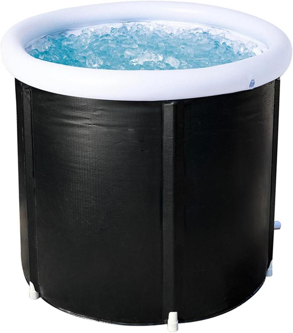 Ice Bath Tub Cold SPA 30" Inflatable cushion with faucet (Black and Purple)