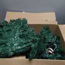 Biswing 15FT Pre-lit Christmas Green Garland Upgrade, Lighted Artificial Pine Garlands with 35 Count Clear Lights, Connectable & Light Up for Indoor Outdoor Home Winter Holiday New Year Decorations (Warm White)