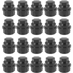 Wheel Nut Covers Bolt Caps, 24mm/0.94" Vinyl Lug Bolt Cover, Auto Hub Screw Exterior Protection Anti-Theft Cap, Dustproof Replacement Universal Decoration for Car, 20PCS Black