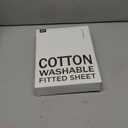 FreshCulture Pure Cotton Fitted Sheets Queen Size, 300 Thread Count Percale Sheets for Queen Size Bed, Soft & Breathable Cotton Sheets, Luxury Size Fitted Sheet Only (White)