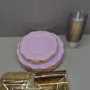 Liacere 350PCS Purple Plastic Plates - Disposable Lavender Plates 50guest Plastic Dinnerware include 100Light purple Plates,50Pack 50Cups for Easter Day