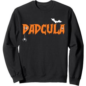 Dadcula Shirt Halloween Funny Letter Print Dad Tops Sweatshirt