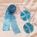 Metal Sequin Ties for Women Long Skinny Scarves, Sparkly Glitter Scarf Necktie Belt for Party Prom Wedding Daily (Blue)