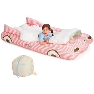 FUNBOY Kids Pink Inflatable Travel Bed & Mattress. Perfect for Sleepovers. Includes Carrying Case Storage Bag, Twin