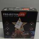 Christmas Tree Topper with 6 Projection Modes, Christmas Star Tree Topper with Built-in Rotating Projector, 104 LED Warm Lights 3D Tunnel Dynamic Lighting Effect Christmas Tree Decoration