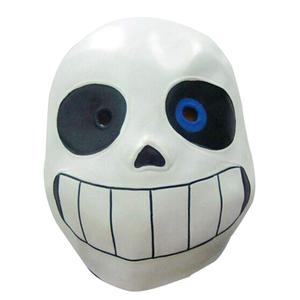 JooyDeepot Cute White Smile Blue eyes Game Full Head Face Costume Mask for Adults men women,Funny Deluxe Latex Cosplay Helmet for Halloween Masquerade Carnival Christmas Birthday Party