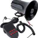 Wired Alarm Siren Horn, Car Siren Horn, 100W 12V 7 Sounds Car Truck Speaker Loud Siren Horn 105dB with MIC