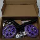 HAWENS Bike Training Wheels Mute Flash Wheels with Adjustable Bicycle Stabilizer Mounted Kit Compatible for 12 14 16 18 20 inch Single Speed Bike (Purple)