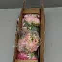 Artificial Peonies Silk Flowers, Pink Faux Peony Bouquet 4 Bundles Florals Arrangements Decor for Farmhouse Home Boho Wedding Table Centerpiece, Fake Plastic Flower Bulk for Vase Decoration (Mix Pink)