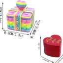 2-in-1 3D Printed Puzzle Gift Box Set - Interactive Mystery Box with Screw Challenge & Heart-Shaped Rose Case - Creative Money/Jewelry Holder for Valentines Day, Anniversary, Birthday Surprise (Pink/Red)