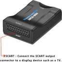 HDMI to SCART Converter Adapter with MHL Support - NTSC/PAL Output for CRT TVs, VHS Video recorders, DVD Recorders -MHL Phone to TV Converter -Coaxial to HDMI Signal Converter Box for Old TV