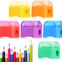 Adorox 144 Pack Assorted Colors  Plastic Handheld Pencil Sharpener for Classroom, School, Office, Kids Party Favors & Art Supplies