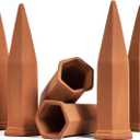 Develoo 6PCS Plant Watering Stakes-Terracotta Self Watering Spikes Home Vacation Plant Waterer Self Irrigation Watering System for Indoor Outdoor Garden House Plants