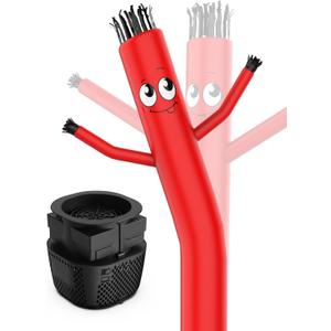 Inflatable Tube Man with Blower: 6 FT Tall Wacky Waving Inflatable Tube Guy for Outdoor Decoration with Mini Blower Fan, for Mall Opening, Business Advertising (RED)
