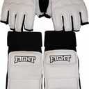 Sparring Set MMA Gloves Hand Foot Protector Taekwondo Sparring Gear for Martial Arts Punch Bag Kickboxing Foot Guards Karate Training Boxing Gloves Foot Gear for Men Women Kids XS-XL (White)