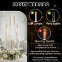 VINCIGANT 8 Arms Clear Candlesticks Holder for Wedding Decorations,Tall Arcylic Candelabra Candle Holder with Shade for Valentines Day Events Party Table Centerpiece,Fit LED Candles