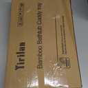 Yirilan Foldable Bathtub Caddy, Expandable Bath Tray, Unique House Warming Gifts, New Home, Anniversary and Wedding Gifts for Couple, Black-New