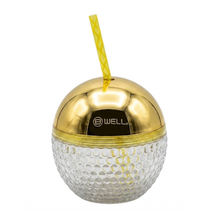 B•WELL Gold Disco Ball Tumbler Water Bottle