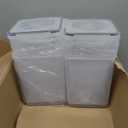 VERONES Large Tall Airtight Food Storage Containers, 10 PACK Plastic Airtight Kitchen & Pantry Organization, Ideal for Flour & Sugar Plastic Canisters with Labels (Black)