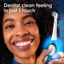 Oral-B Rechargeable Electric Toothbrush, iO2 Starter Kit, 3 Cleaning Modes, Automatic Pressure Sensor to Protect Gums, 2 Brush Heads, Forest Green