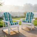 Enipate Weather Resistant Adirondack Chair Cushions Set of 2, High Back Rocking Chair Cushion, Indoor Outdoor Patio Tufted Thicken Lounge Cushion Seat Pads