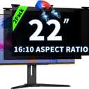 2 Pack Magnetic Hanging Computer Privacy Screen 22 Inch for 16:10 Widescreen Monitor, Removable Privacy Screen Anti Glare Blue Light Computer Screen Privacy Shield, Anti-Scratch 22 in Protector Film