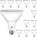 Energetic PAR38 Outdoor LED Flood Light Bulb, 5000K Daylight, 90 Watt Equivalent, Wet Rated, 900LM, E26 Base, Non-Dimmable,12 Pack