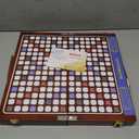 Deluxe Crossword Board Game with Rotating Board, Foldable & Portable Design, Large-Sized Board, Built-in Storage, for 2-4 Players, Includes: Letter Tiles, Wooden Racks, Scorepad Set, Hourglass, 5 inches x 17.8 inches x 0.1 inches