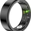Smart Ring Heart Rate Monitor Blood Pressure Ring Sleep Tracker Health Rings Pedometer Step Counter Calories Waterproof Fitness Rings for Women Men
