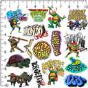 Teenage Mutant Ninja Turtles: Mutant Mayhem TMNT 50ct Vinyl Large Deluxe Stickers Variety Pack - Laptop, Water Bottle, Scrapbooking, Tablet, Skateboard, Indoor/Outdoor - Set of 50