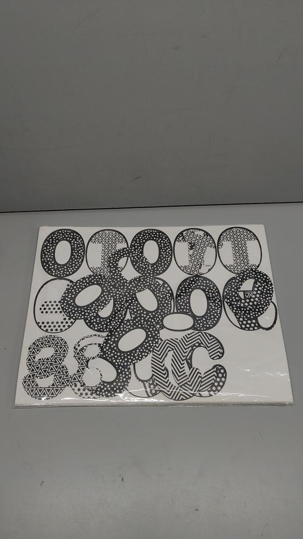 Cardstock Letters Black and White