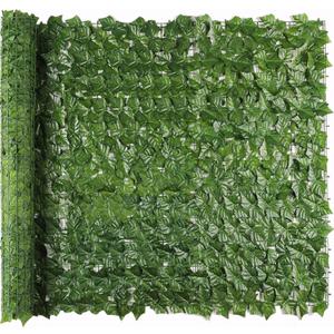 Jinwu Artificial Ivy Privacy Fence Screen, 39.4x118 in Artificial Faux Ivy Hedge, Expandable Faux Privacy Fence with 80 pcs Zip Ties, Decoration for Outdoor Garden, Color Printing Sweet Potato Leaves