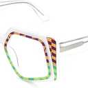 Zeelool Oversized Eyeglasses Frames for Women Geometric Blue Light Glasses Non Prescription Eyewear Frames